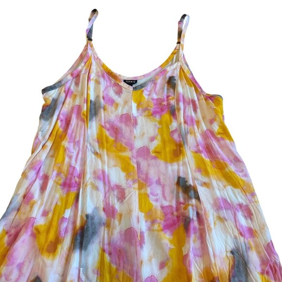 Torrid Pink and Yellow Floral Maxi Dress - Picture 3 of 13